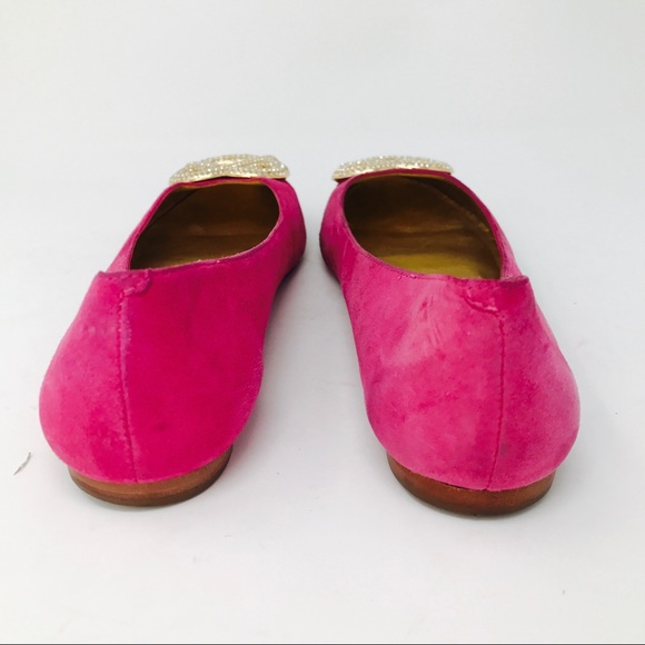 Kate Spade Pink Embellished Ballet Flats Shoes - Picture 5 of 6